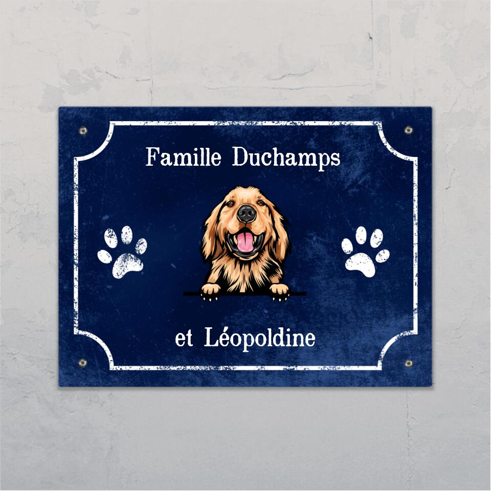 Pet Printed – Attention ! - Plaque de porte personnalisée – Pet Printed FR