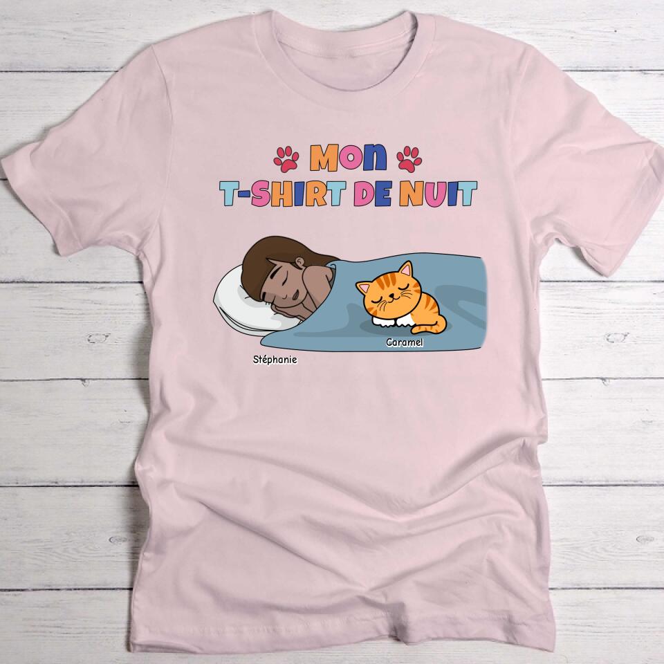 Mon t-shirt de nuit Maman chat - T-Shirt personnalisé