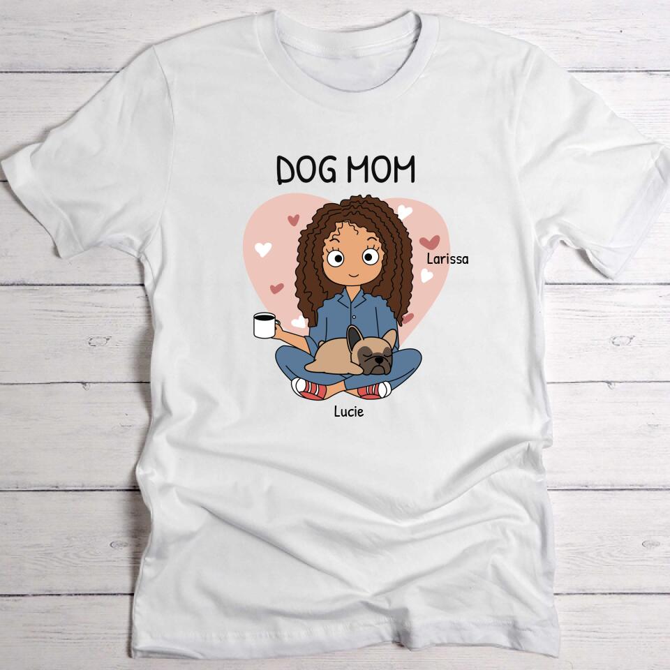 Maman chien (style BD) - T-Shirt personnalisé