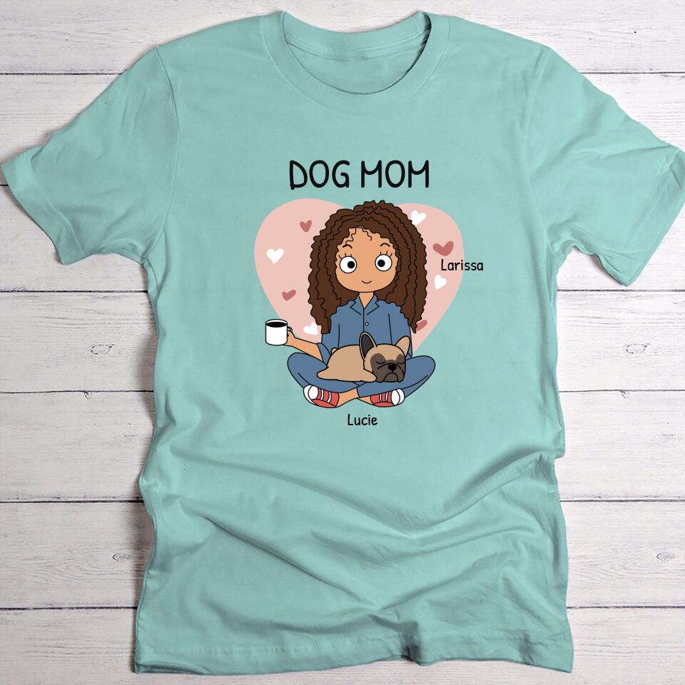 Maman chien (style BD) - T-Shirt personnalisé