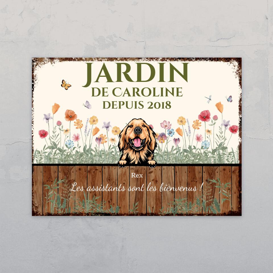 Notre jardin - Plaque de jardin personnalisée