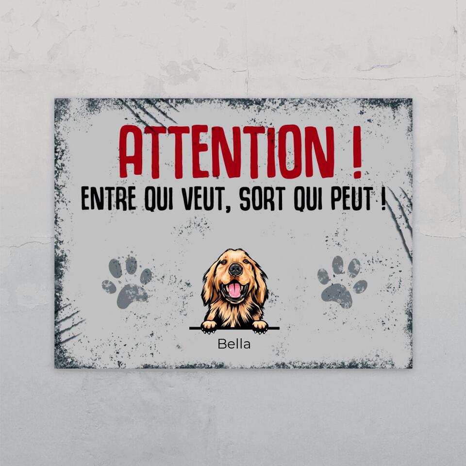 Entre qui veut - Plaque de porte personnalisée