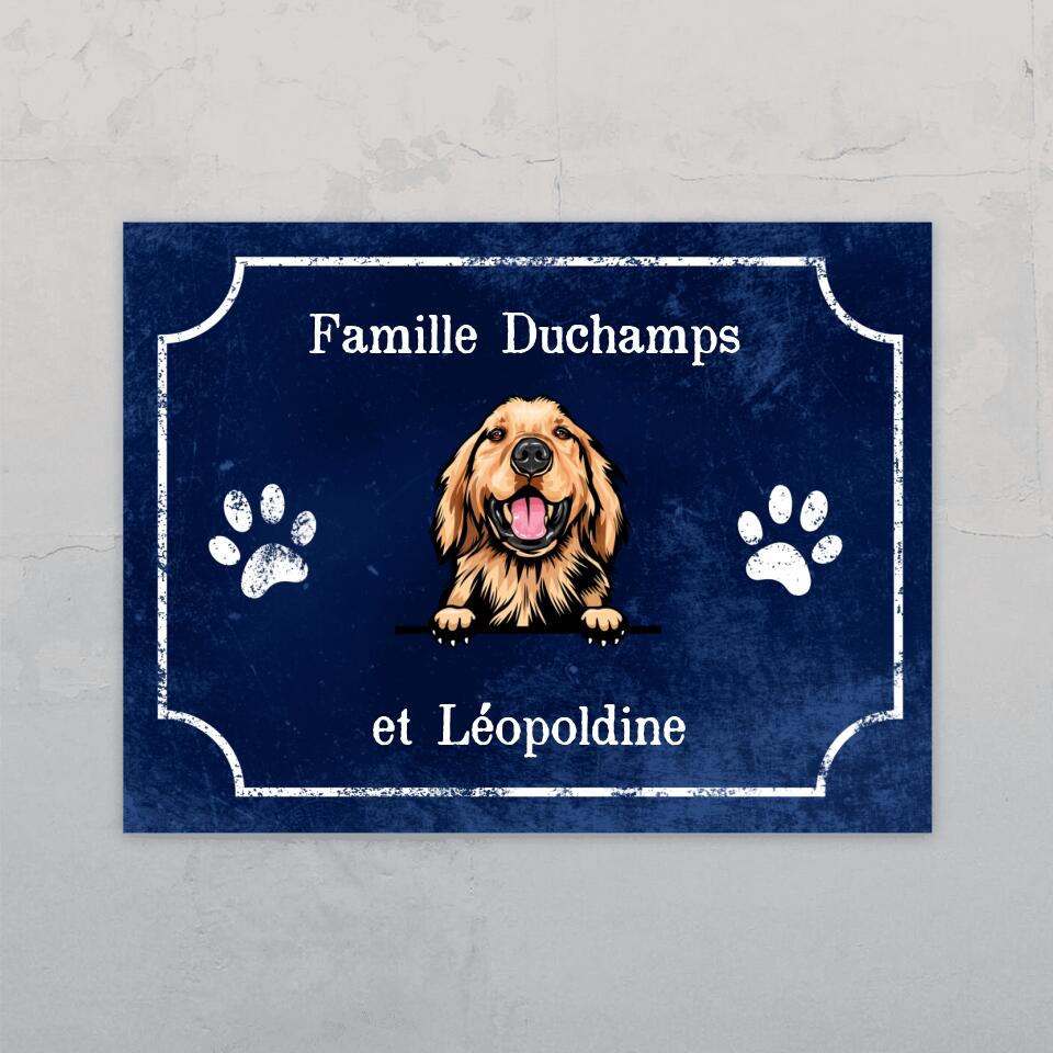 Plaque parisienne - Plaque de porte personnalisée