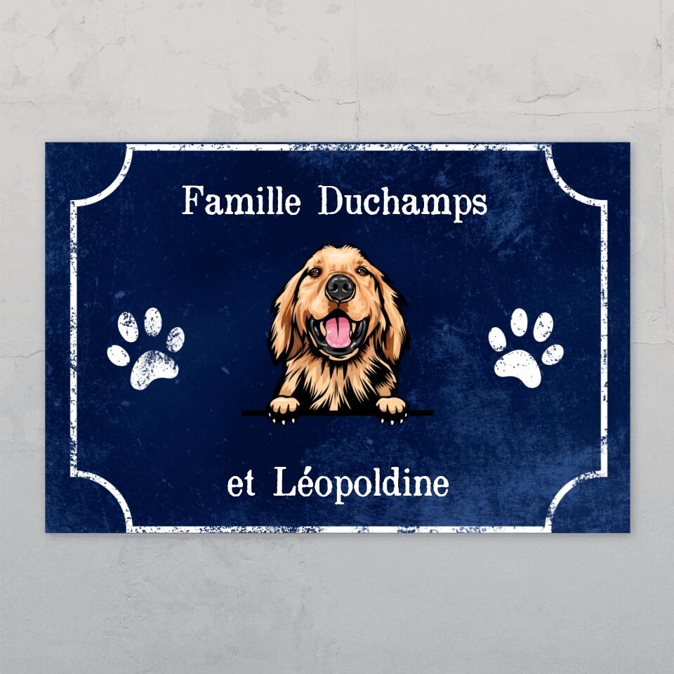 Plaque parisienne - Plaque de porte personnalisée