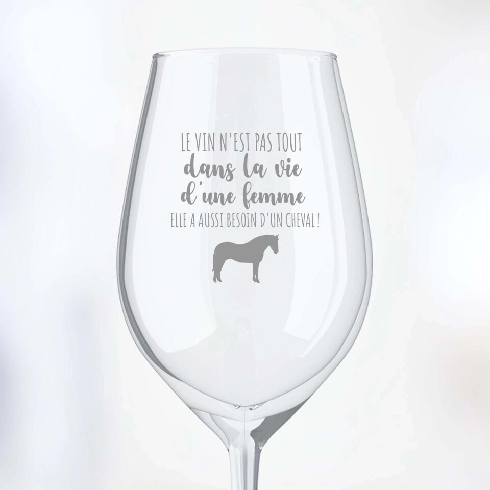 Vin & Hennissement - Verre à vin personnalisé