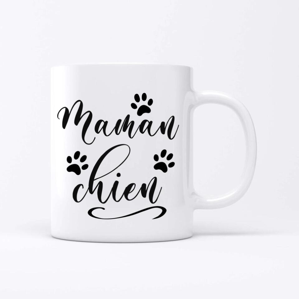 Maman chien (style BD) - Mug personnalisé