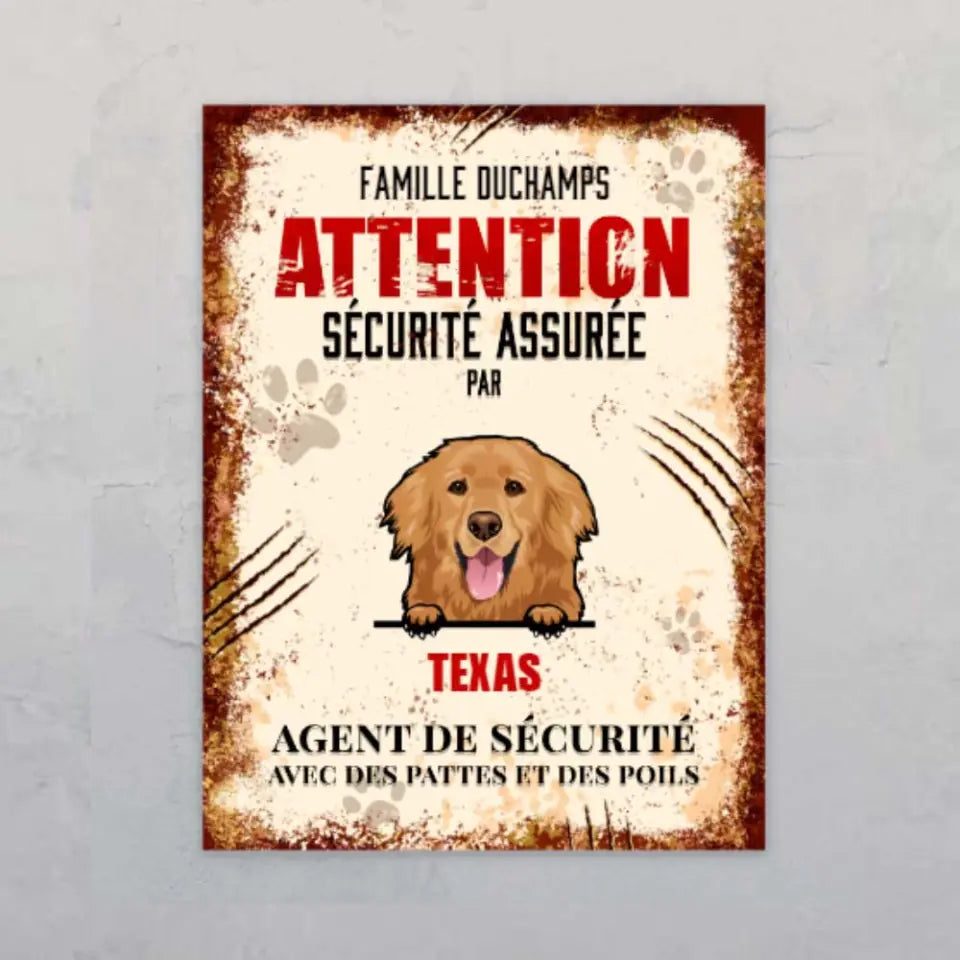 Pet Printed – Sécurité assurée - Plaque de porte personnalisée – Pet  Printed FR