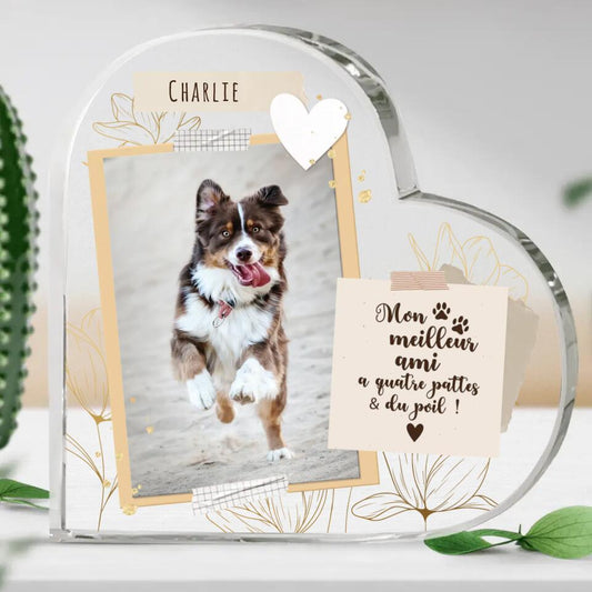 Votre photo - Cœur en verre personnalisé