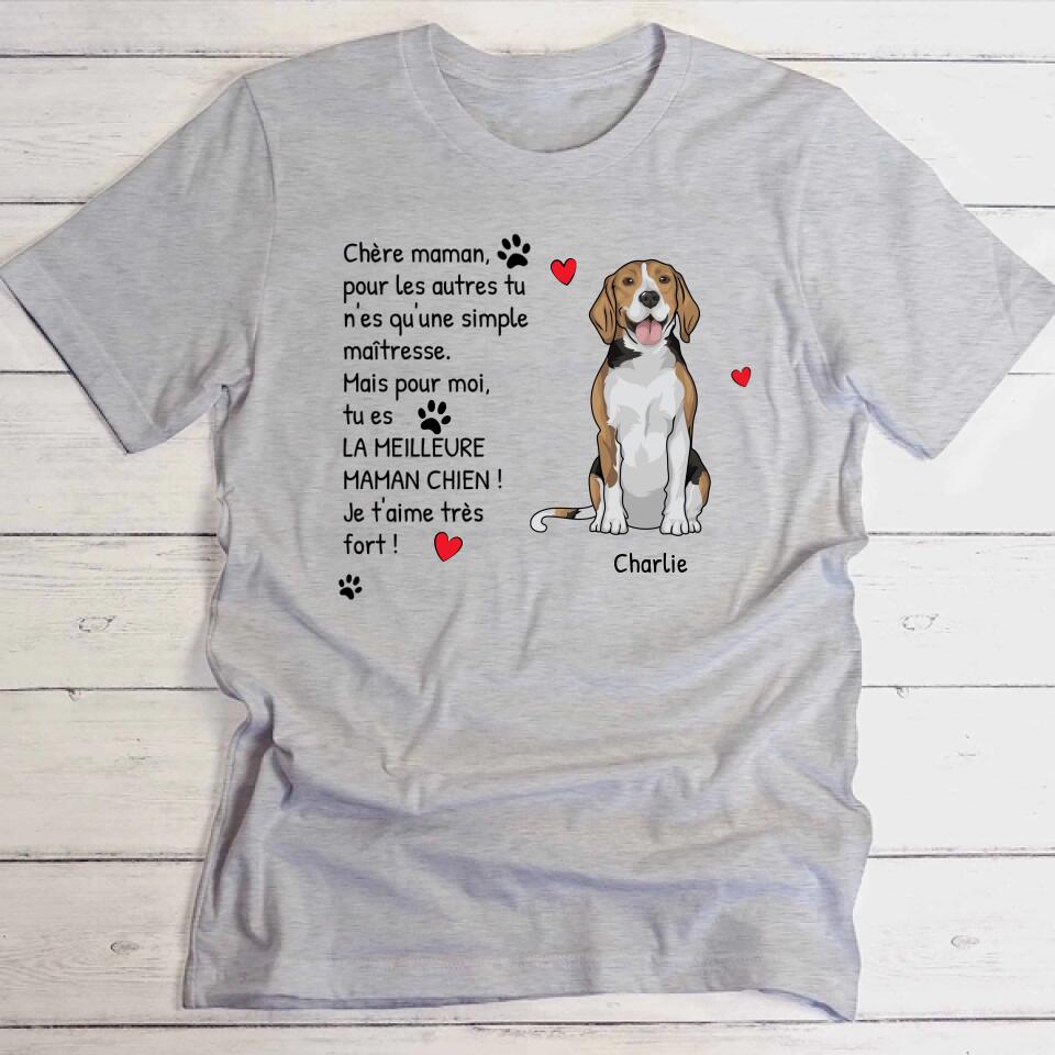 Meilleure maman chien du monde - T-Shirt personnalisé