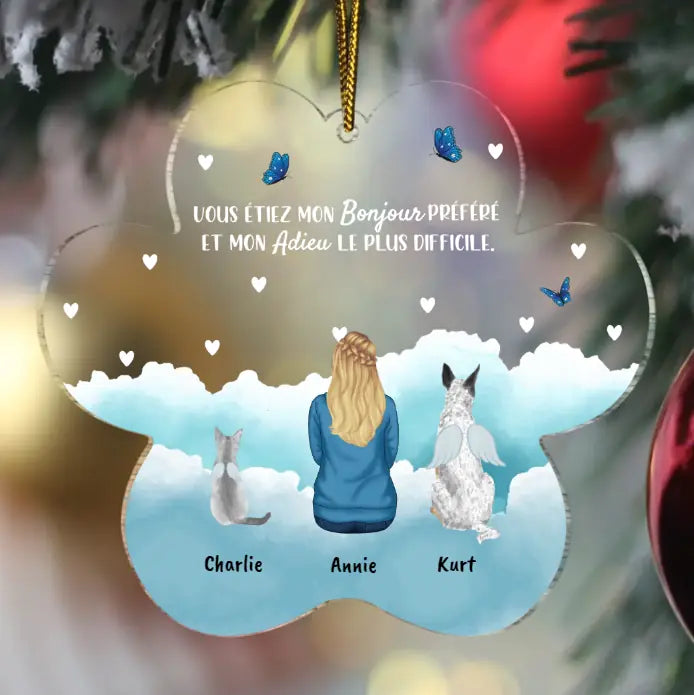 Mon bonjour préféré - Ornement acrylique personnalisé