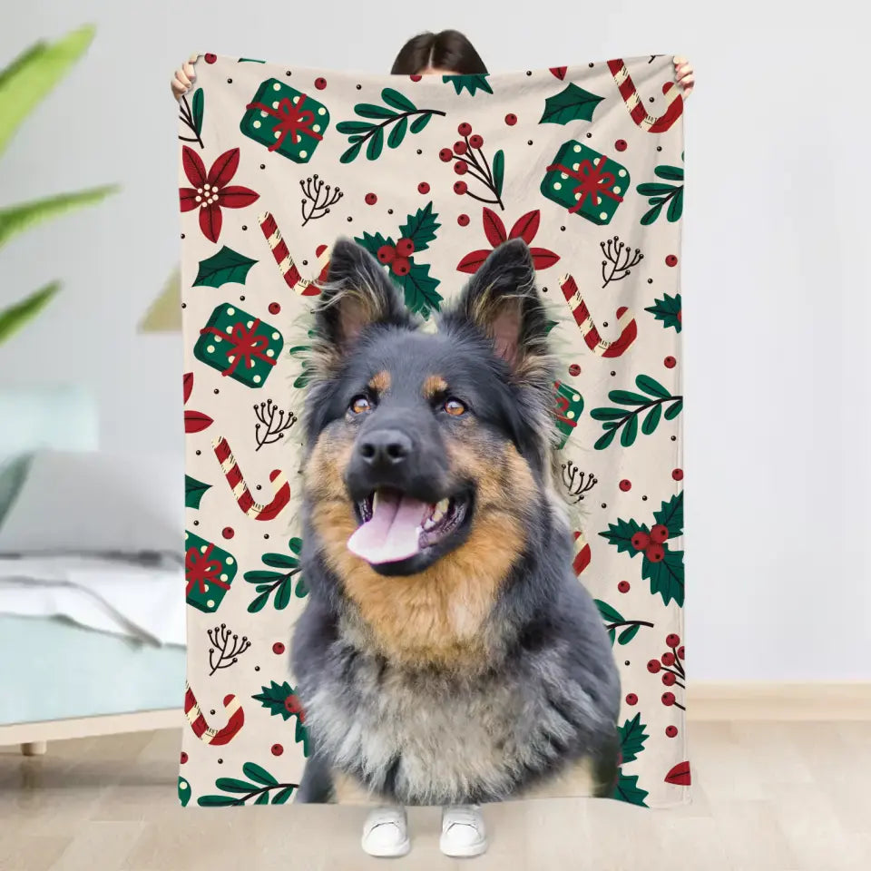 Motif de Noël avec photo - Couverture personnalisée