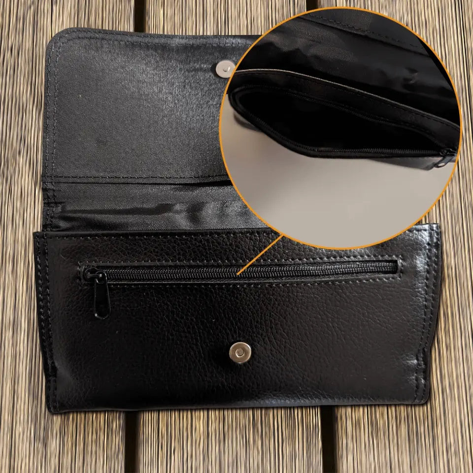 Aspect cuir avec motif - Porte-monnaie personnalisé
