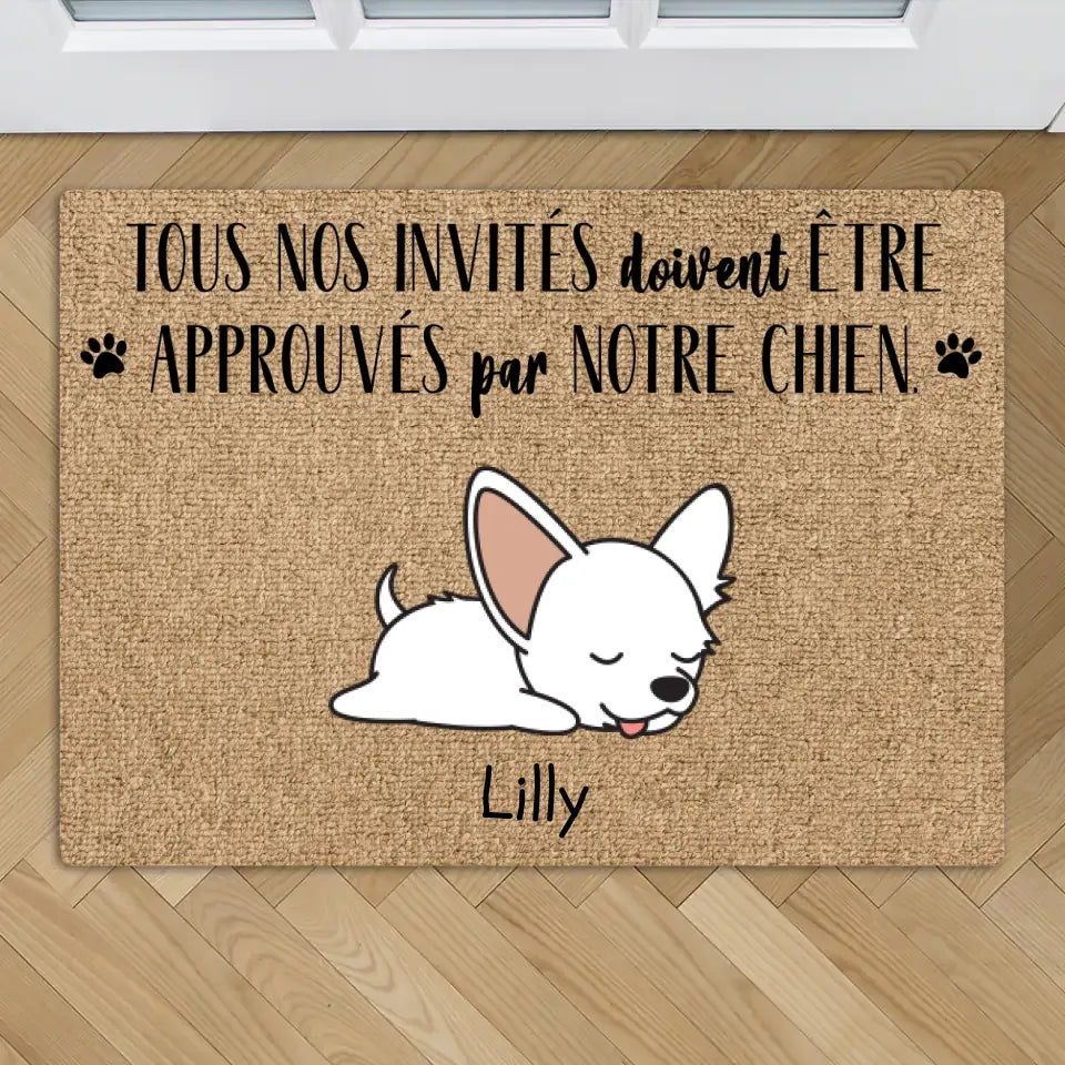 Chien paresseux - Paillasson personnalisé