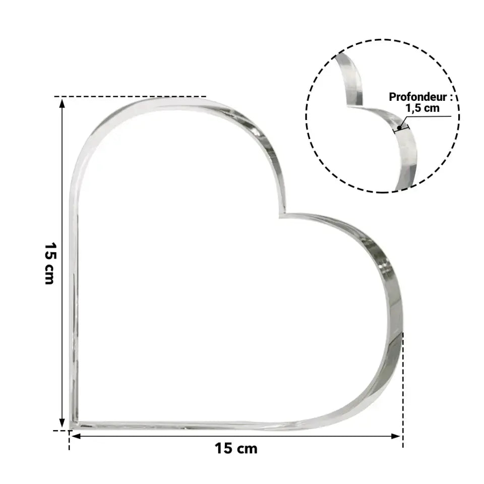 Si je te manque - Cœur en verre personnalisé