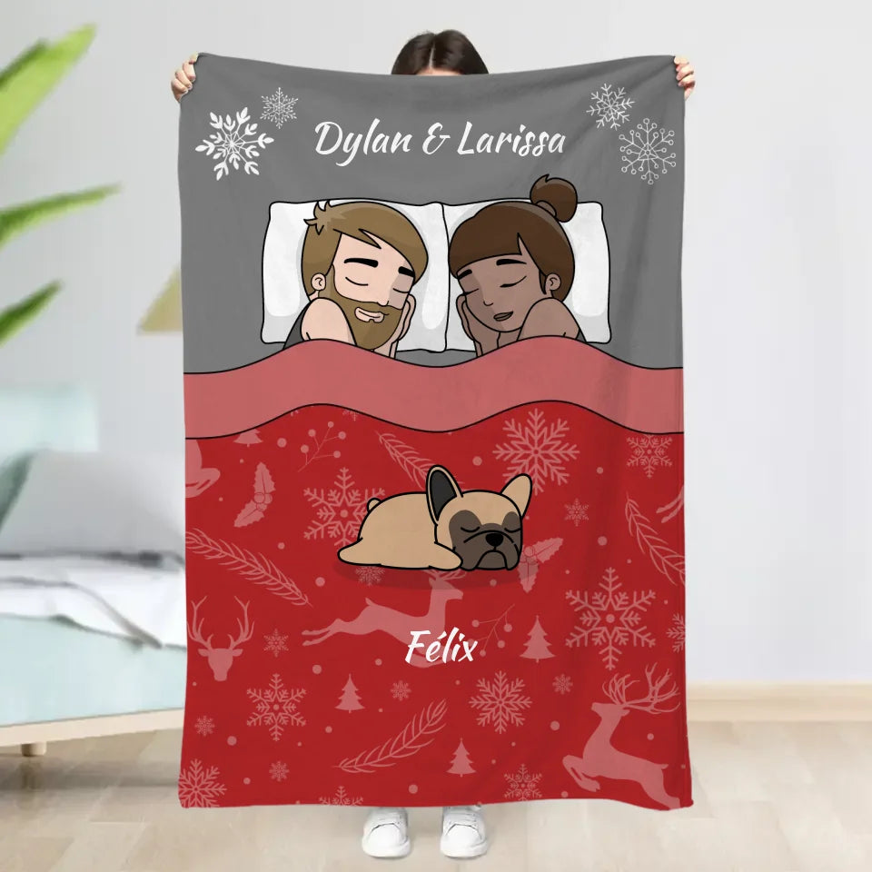 Câlins de Noël avec nos amis à poils - Couverture personnalisée