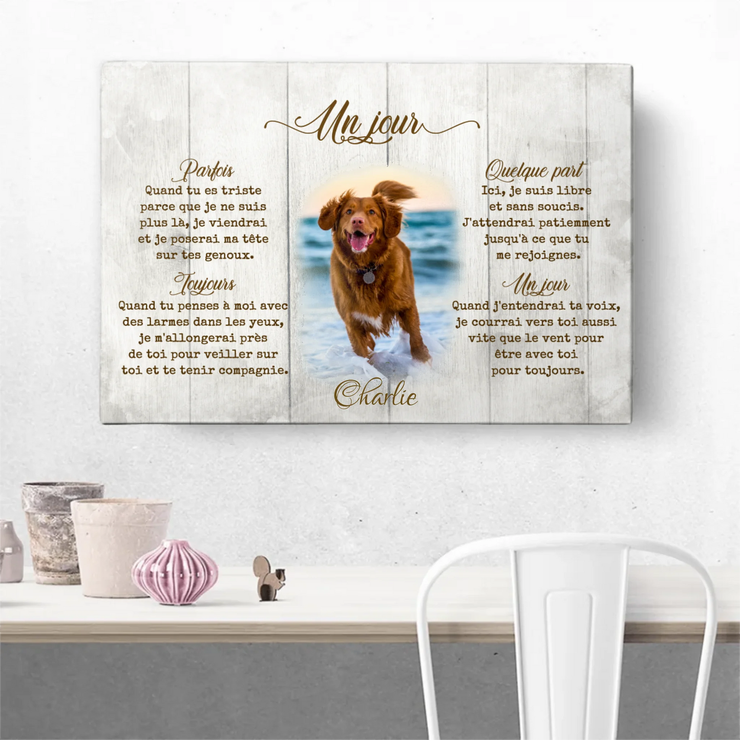 Un jour - Toile personnalisée