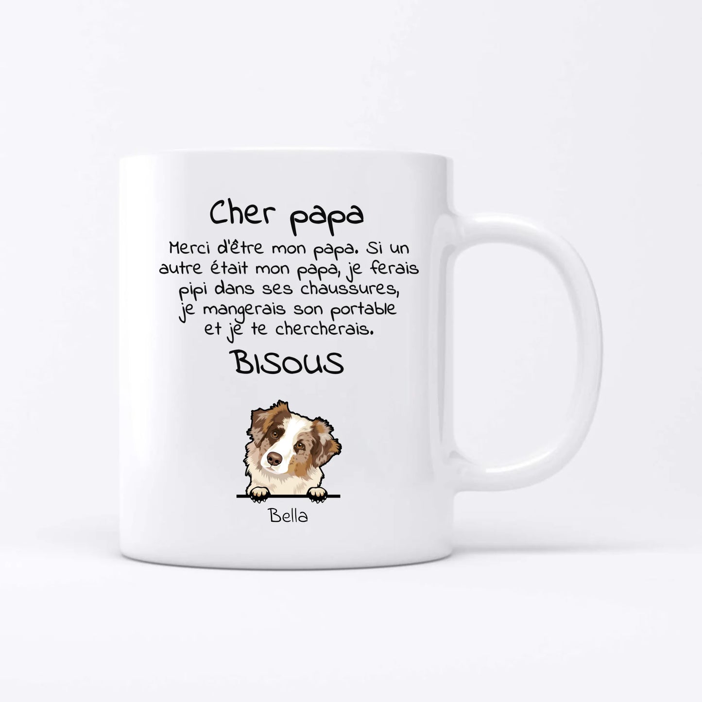 Cher papa (chien) - Mug personnalisé