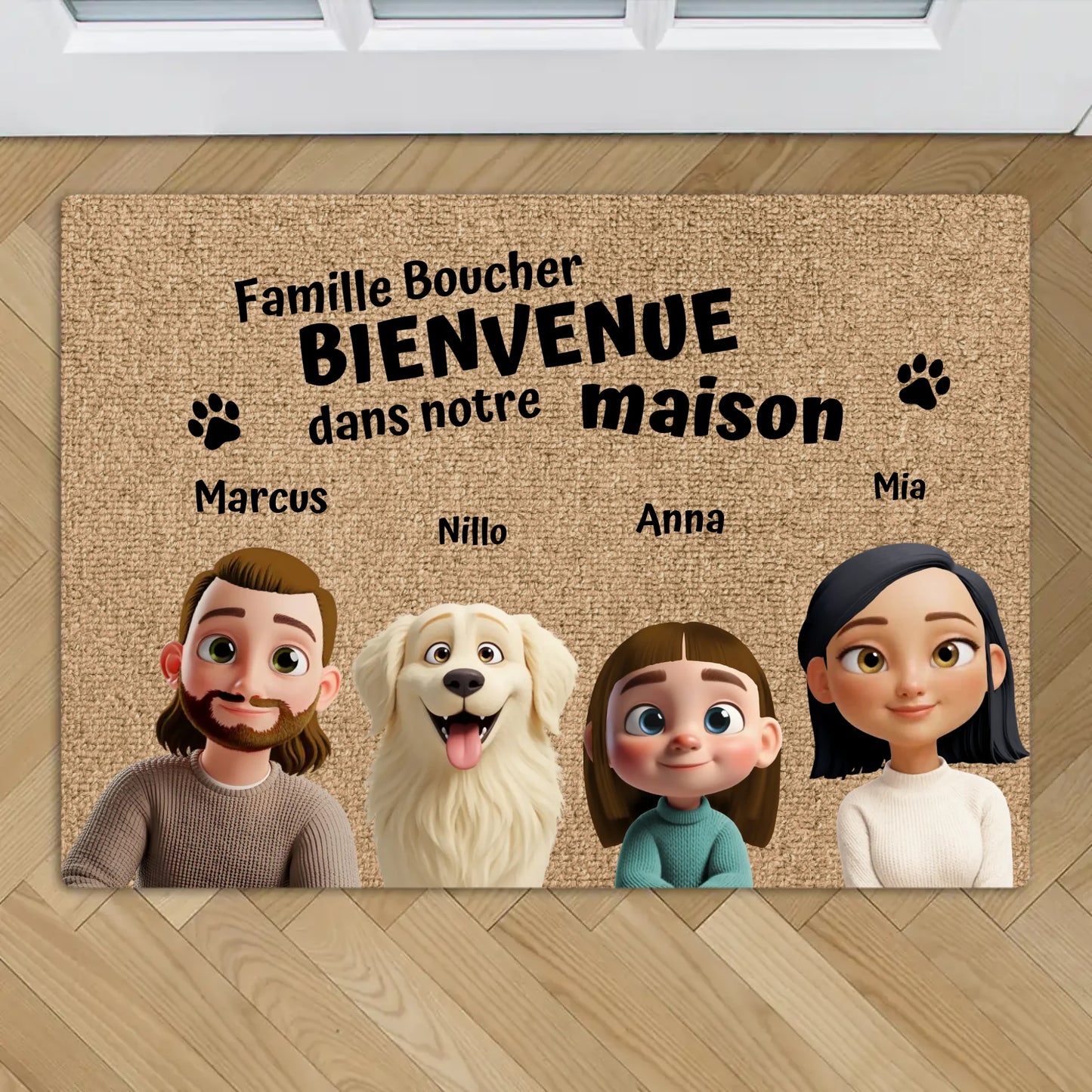 Notre maison - Paillasson personnalisé