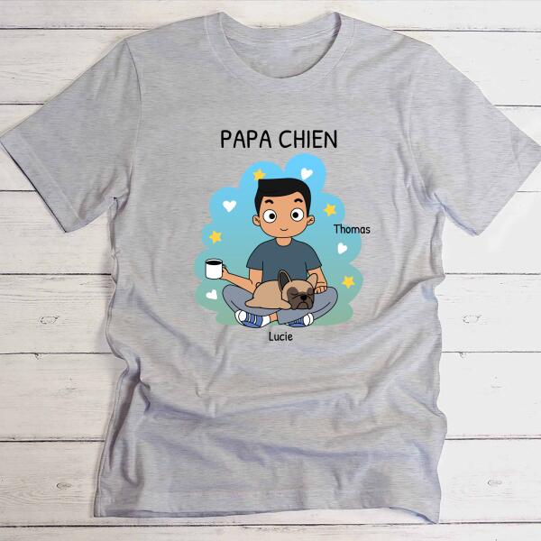 Papa chien (style BD) - T-Shirt personnalisé