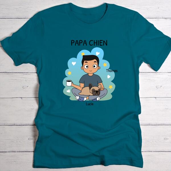 Papa chien (style BD) - T-Shirt personnalisé