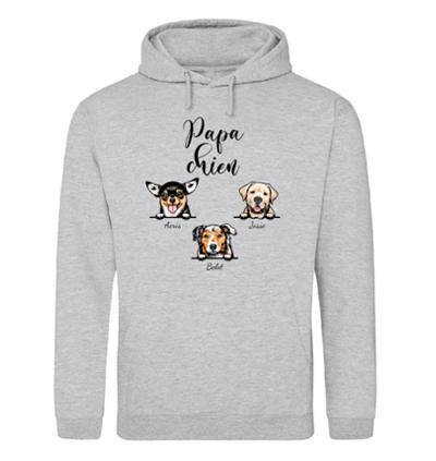 Papa chien - Sweat à capuche personnalisé