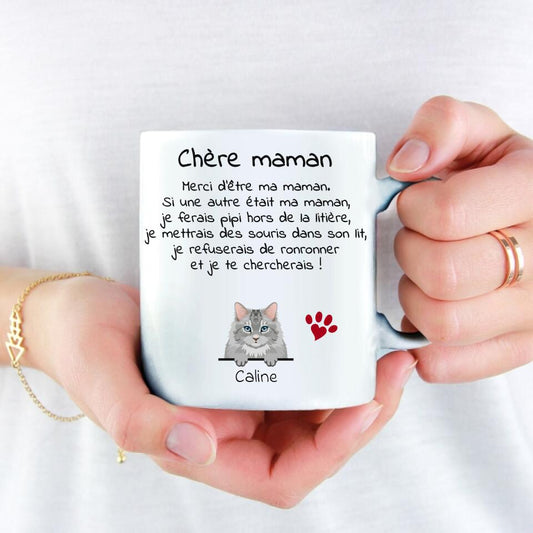 Chère maman/Cher papa (chat) - Mug personnalisé