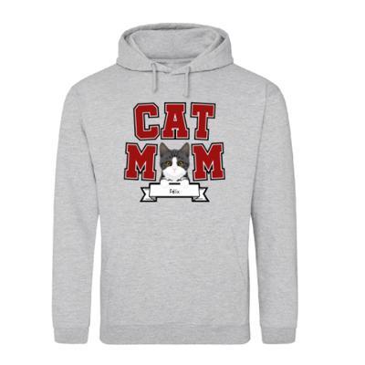 Cat Mom - Sweat à capuche personnalisé