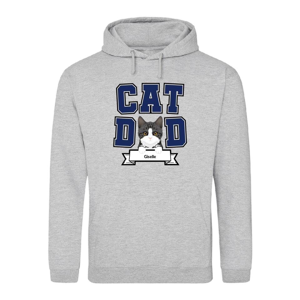 Cat Dad - Sweat à capuche personnalisé