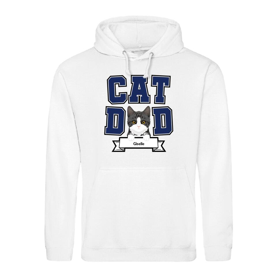 Cat Dad - Sweat à capuche personnalisé