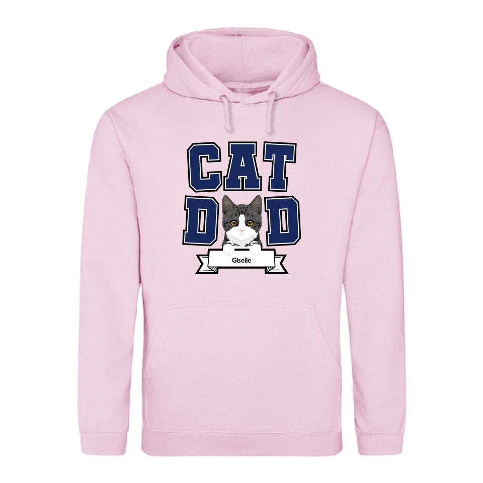 Cat Dad - Sweat à capuche personnalisé