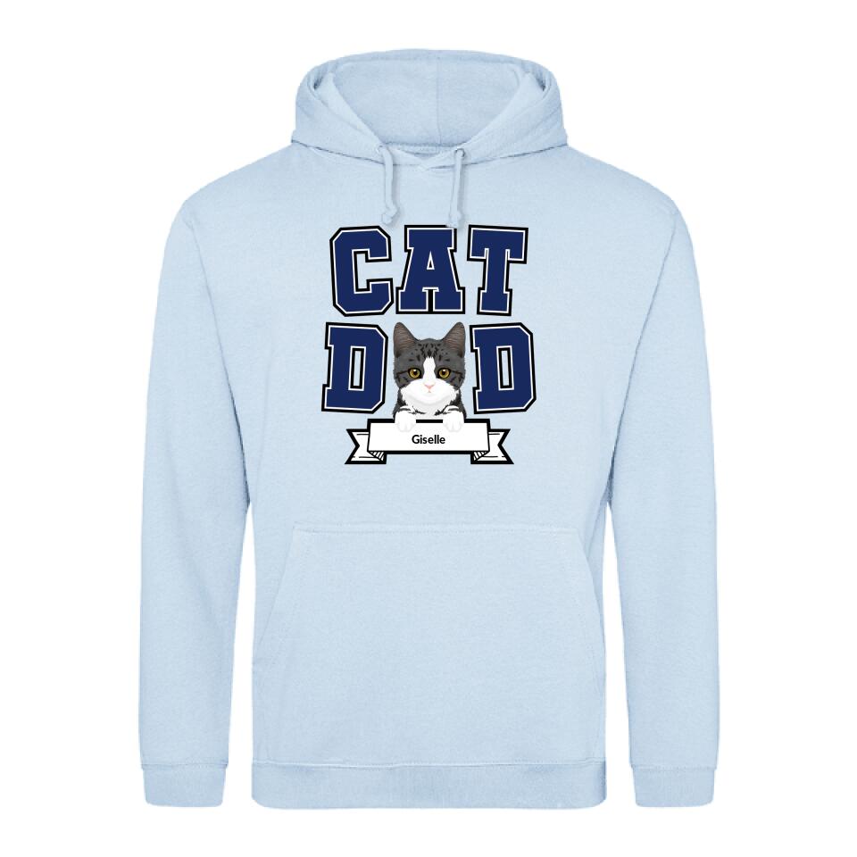 Cat Dad - Sweat à capuche personnalisé