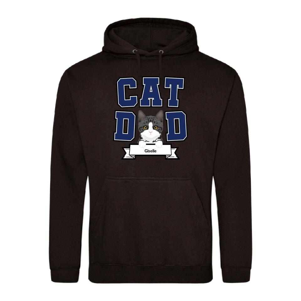 Cat Dad - Sweat à capuche personnalisé