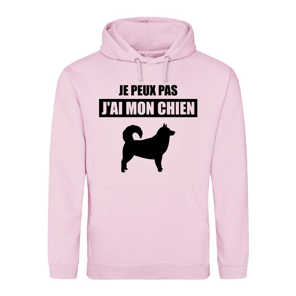 Je peux pas, j'ai mon chien - Sweat à capuche personnalisé