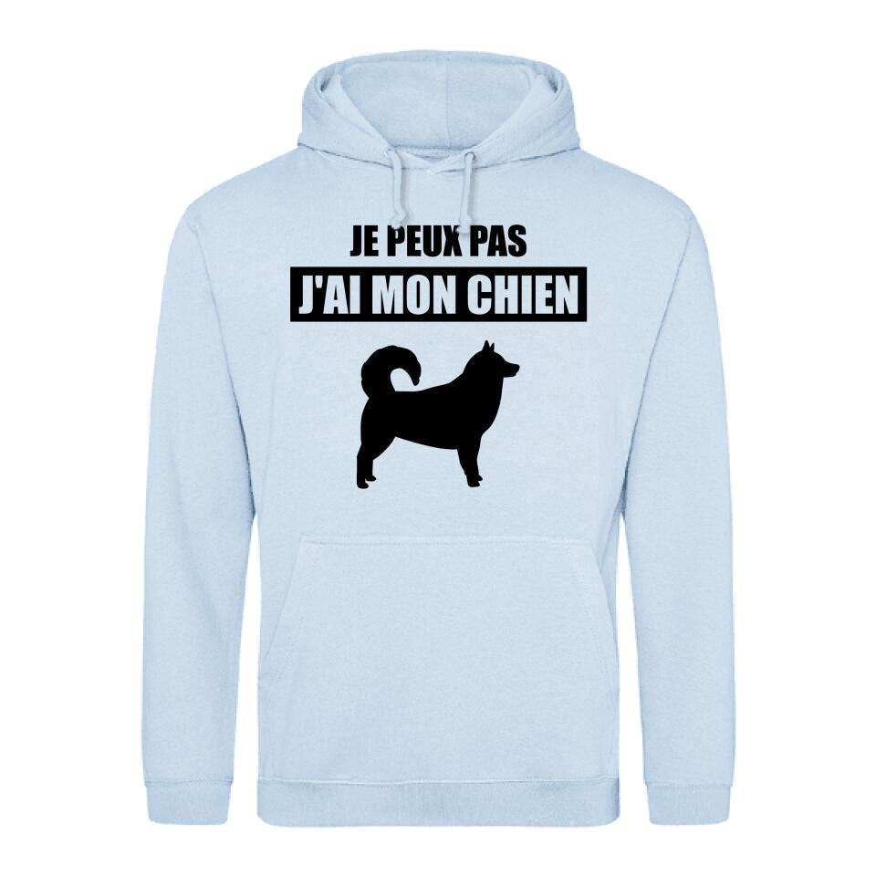 Je peux pas, j'ai mon chien - Sweat à capuche personnalisé