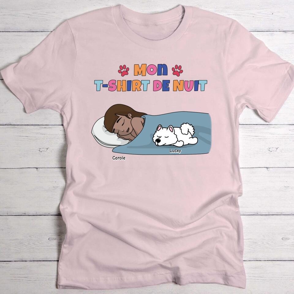 Mon t-shirt de nuit Maman chien - T-Shirt personnalisé