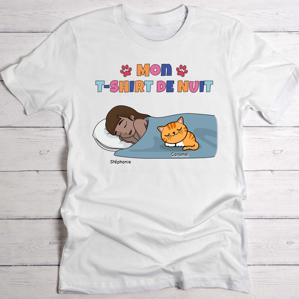 Mon t-shirt de nuit Maman chat - T-Shirt personnalisé