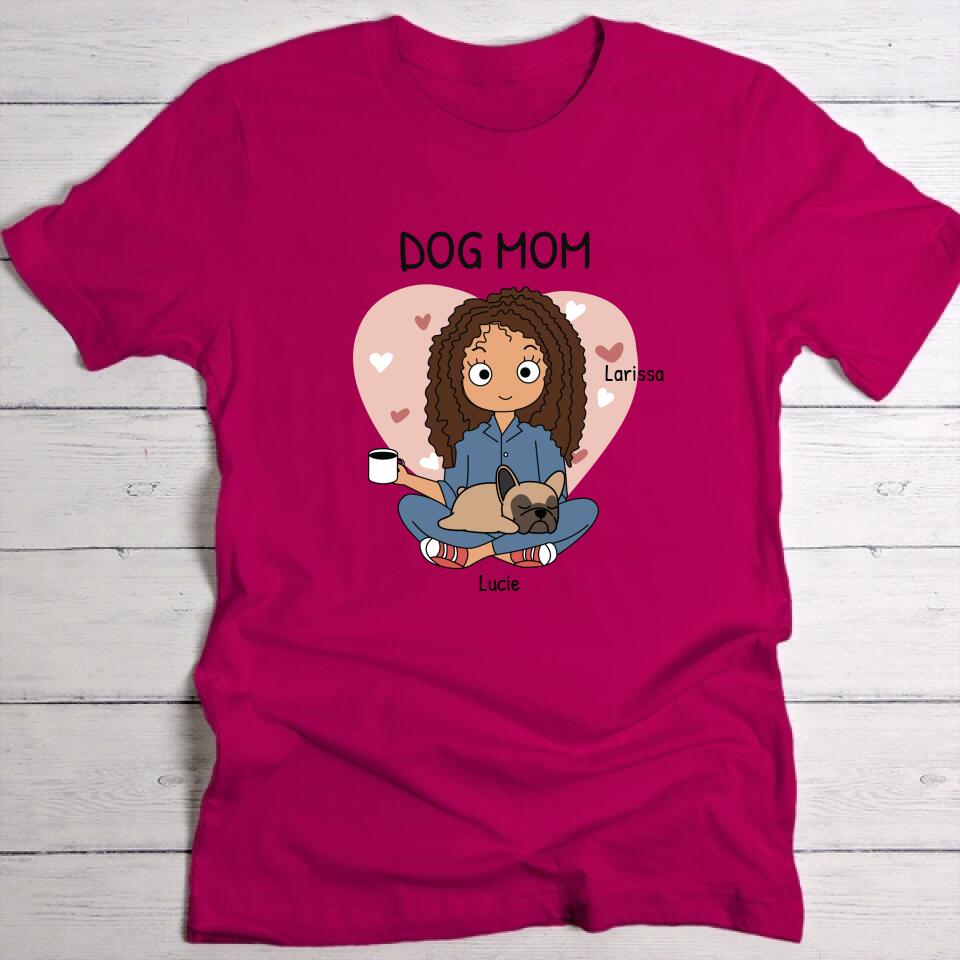 Maman chien (style BD) - T-Shirt personnalisé