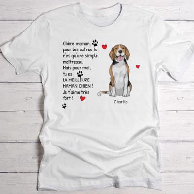 Meilleure maman chien du monde - T-Shirt personnalisé