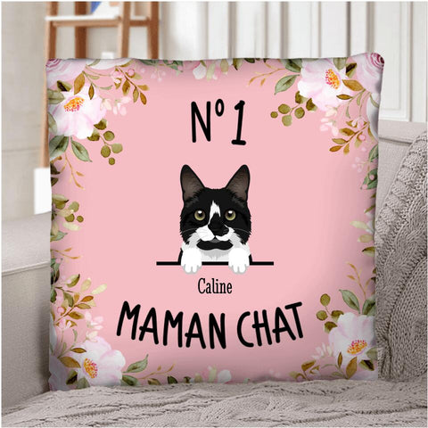 Maman chat N° 1 - Coussin personnalisé - Featured Image