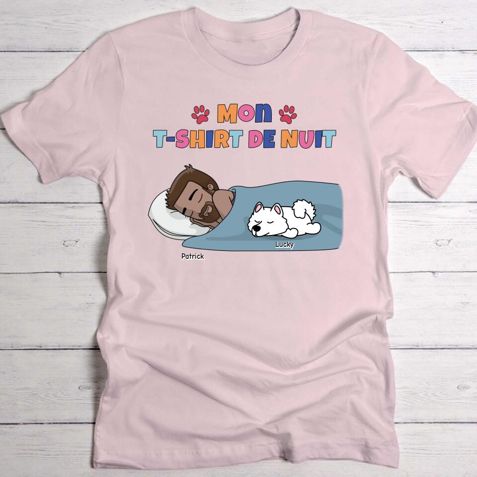 Mon t-shirt de nuit Papa chien - T-Shirt personnalisé