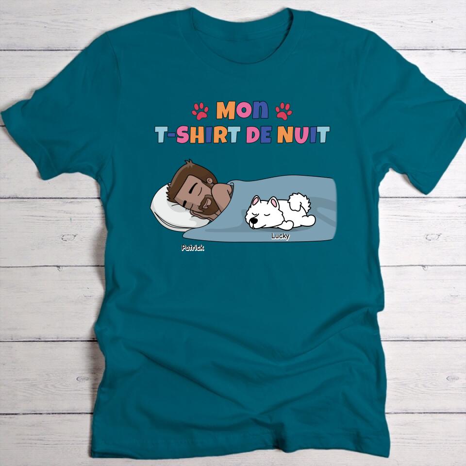 Mon t-shirt de nuit Papa chien - T-Shirt personnalisé