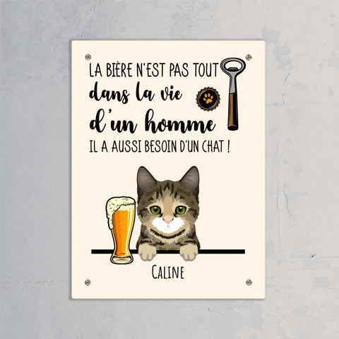 Bière et Miaou - Plaque de porte personnalisée - Featured Image