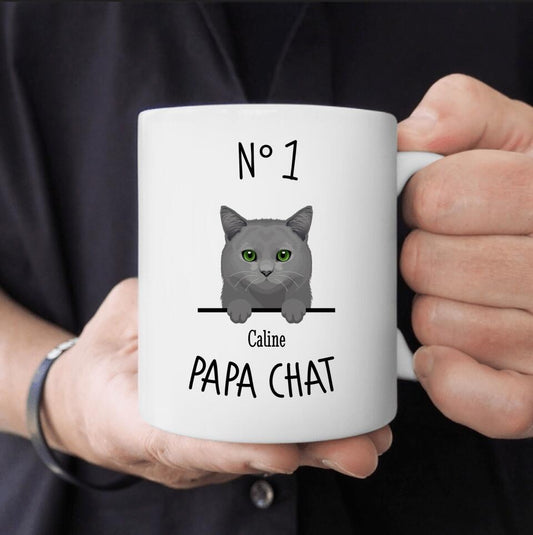Papa chat N° 1 - Mug personnalisé