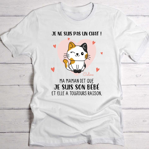 Je ne suis pas un chat - T-Shirt personnalisé - Featured Image