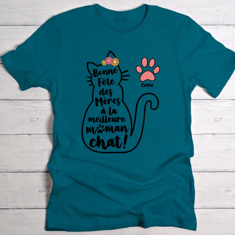 Meilleure maman chat - T-Shirt personnalisé