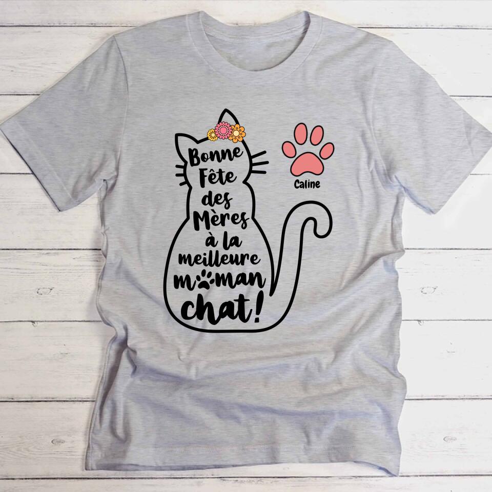 Meilleure maman chat - T-Shirt personnalisé
