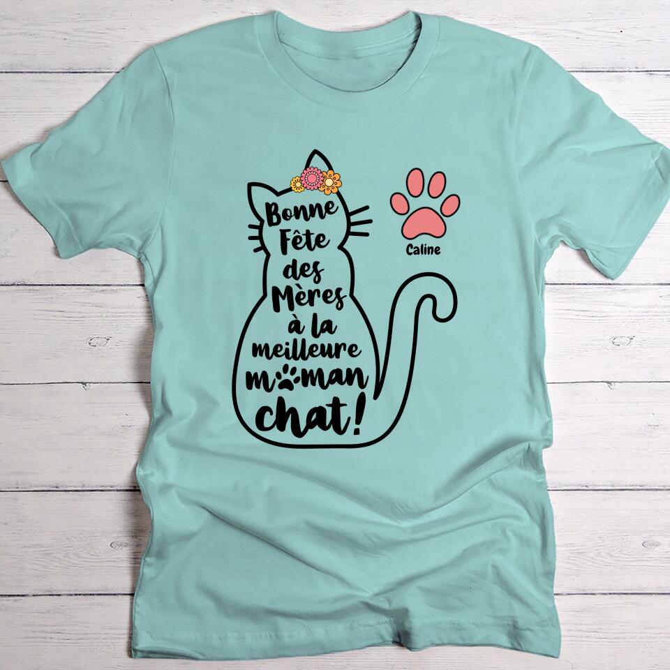 Meilleure maman chat - T-Shirt personnalisé