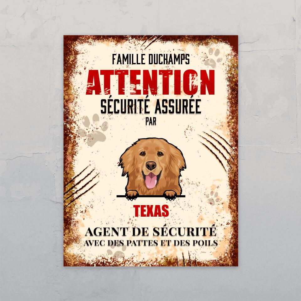 Pet Printed – Sécurité assurée - Plaque de porte personnalisée – Pet  Printed FR