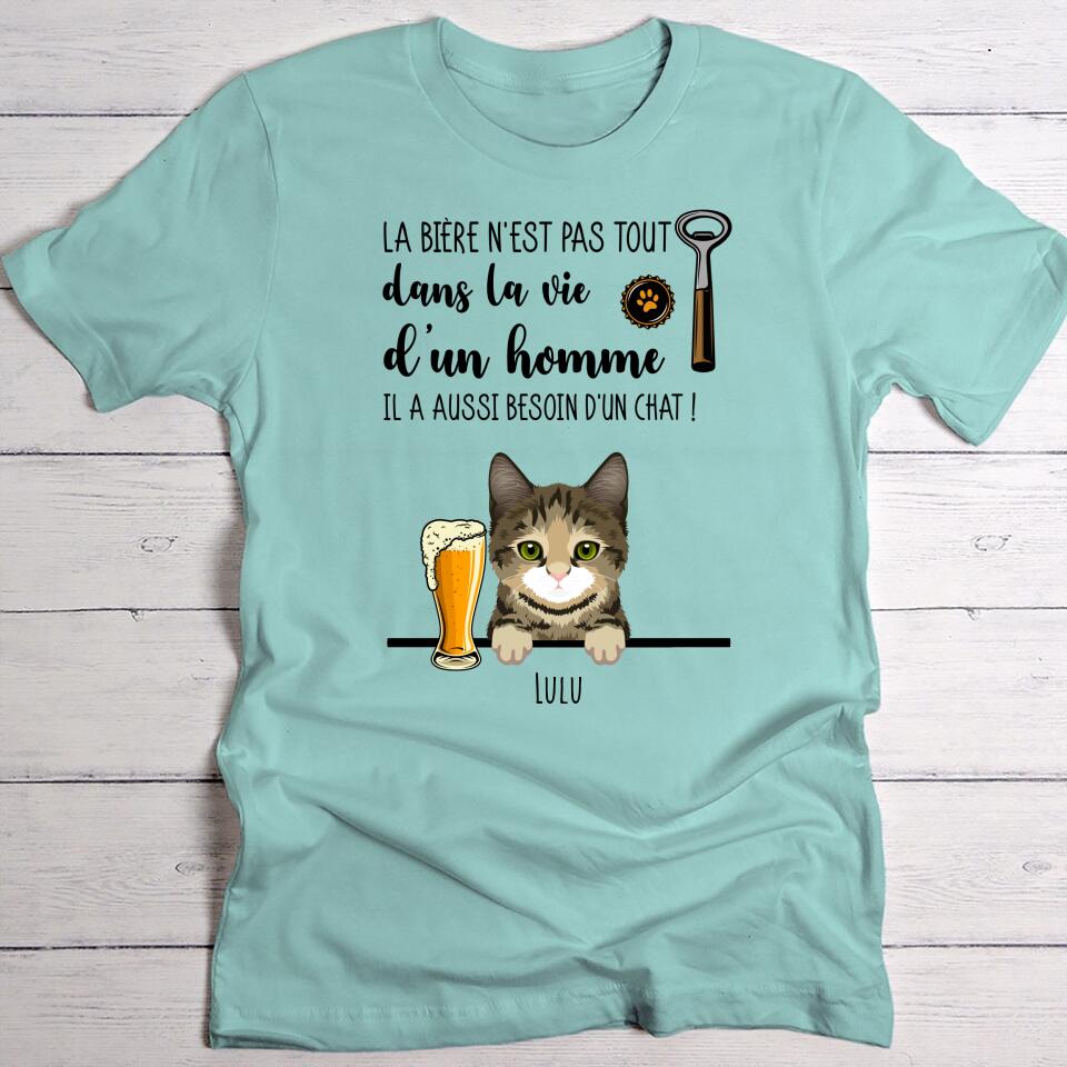 Bière et Miaou - T-Shirt personnalisé