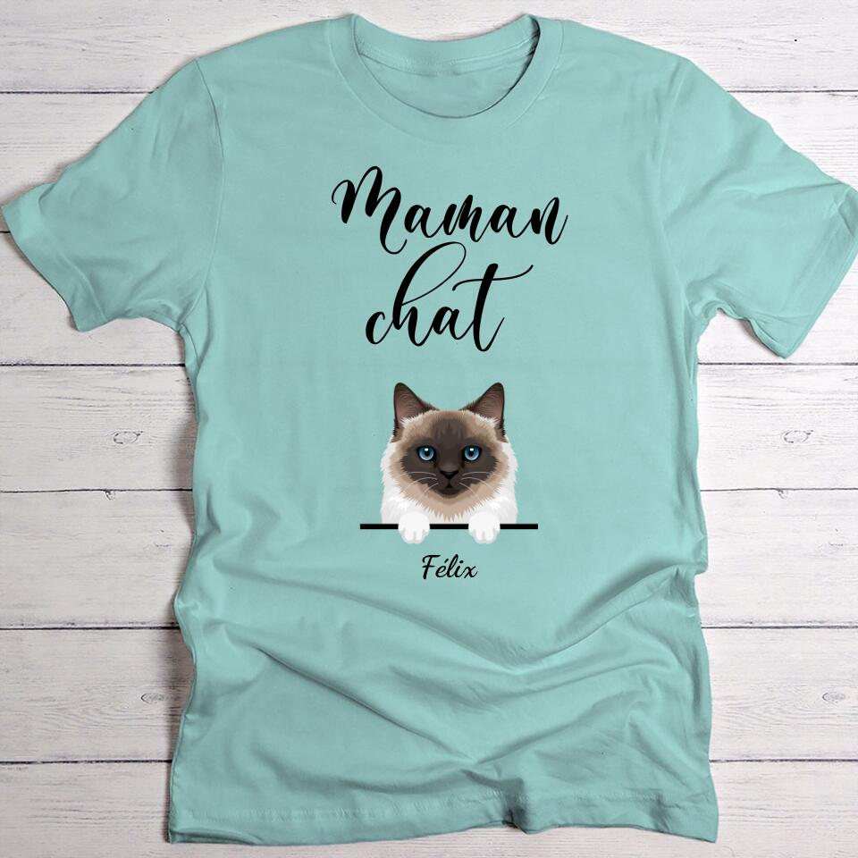 Maman chat - T-Shirt personnalisé